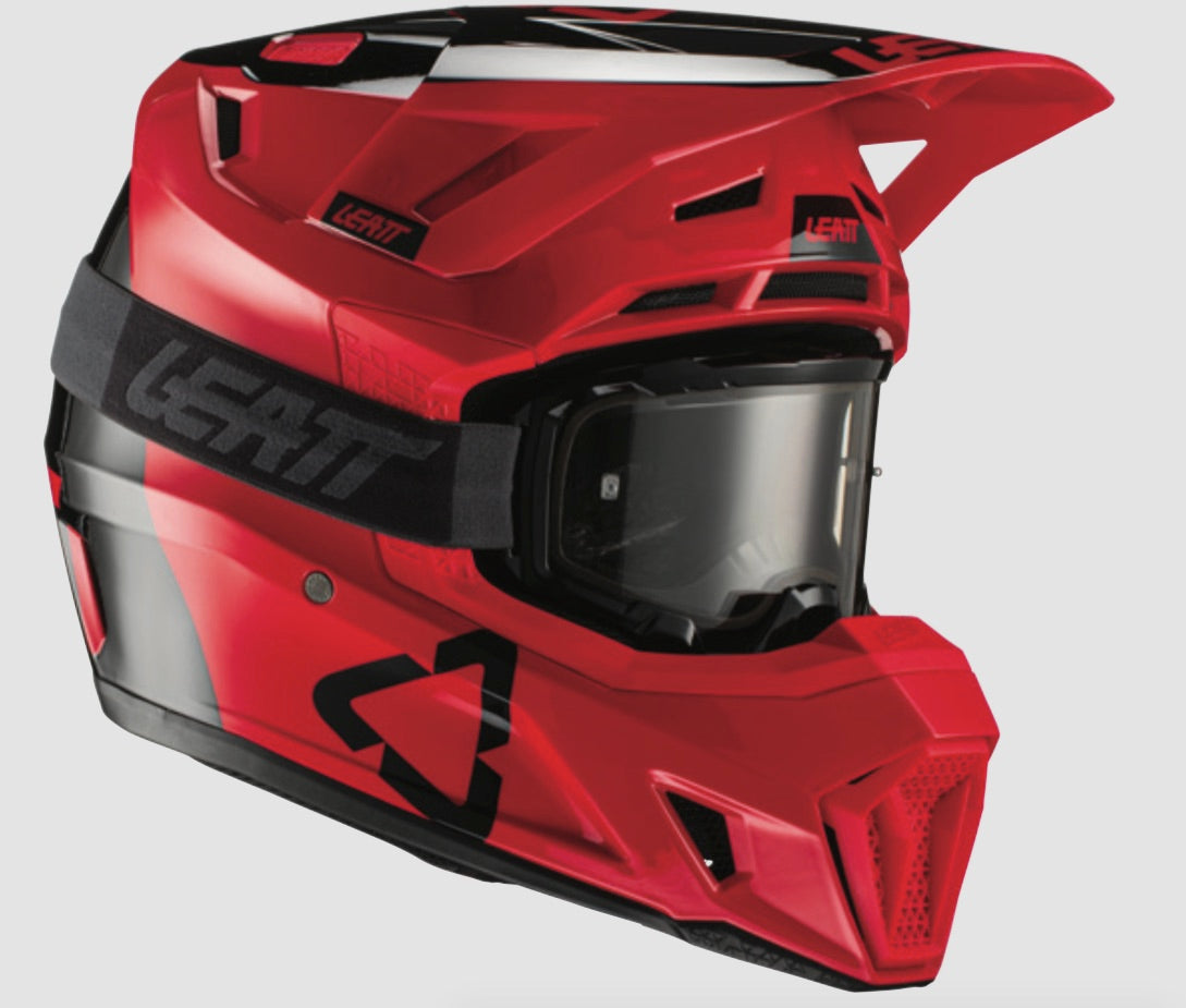 Leatt Moto 7.5 V21.2 red helmet + goggles