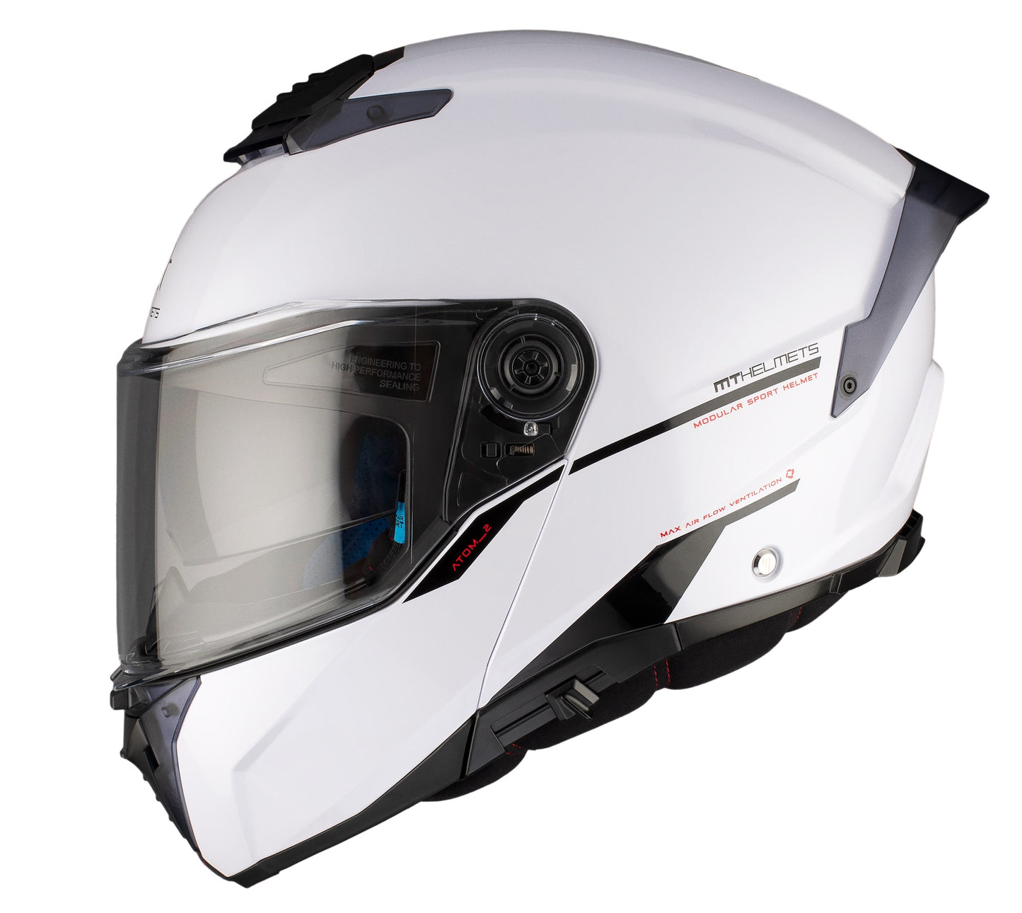 MT Atom 2 SV flip-up helmet, white