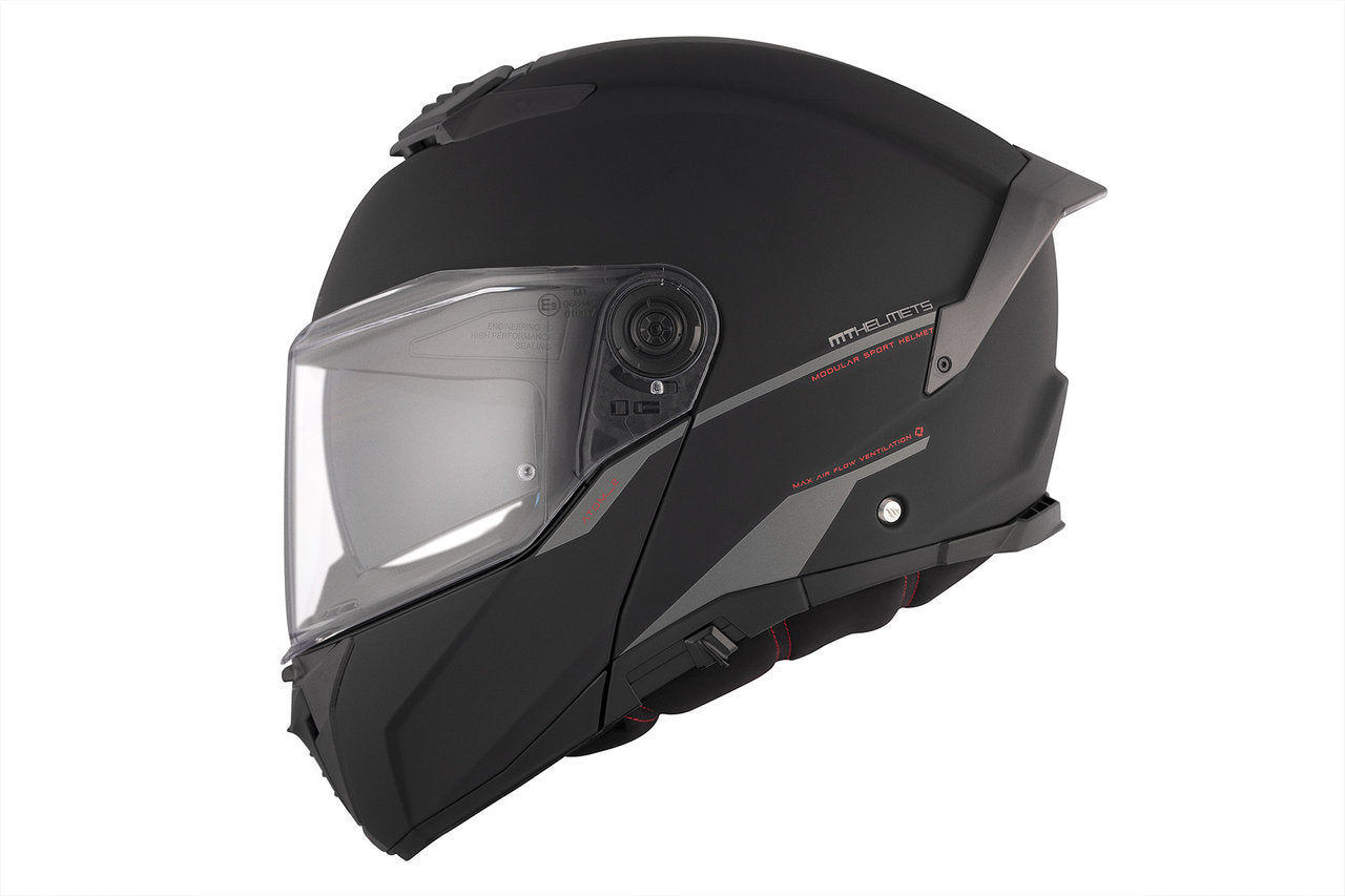 MT Atom 2 flip-up helmet, matt black
