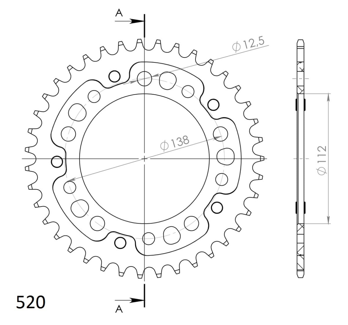 Supersprox Stealth takaratas Black 1303-RST-39-0