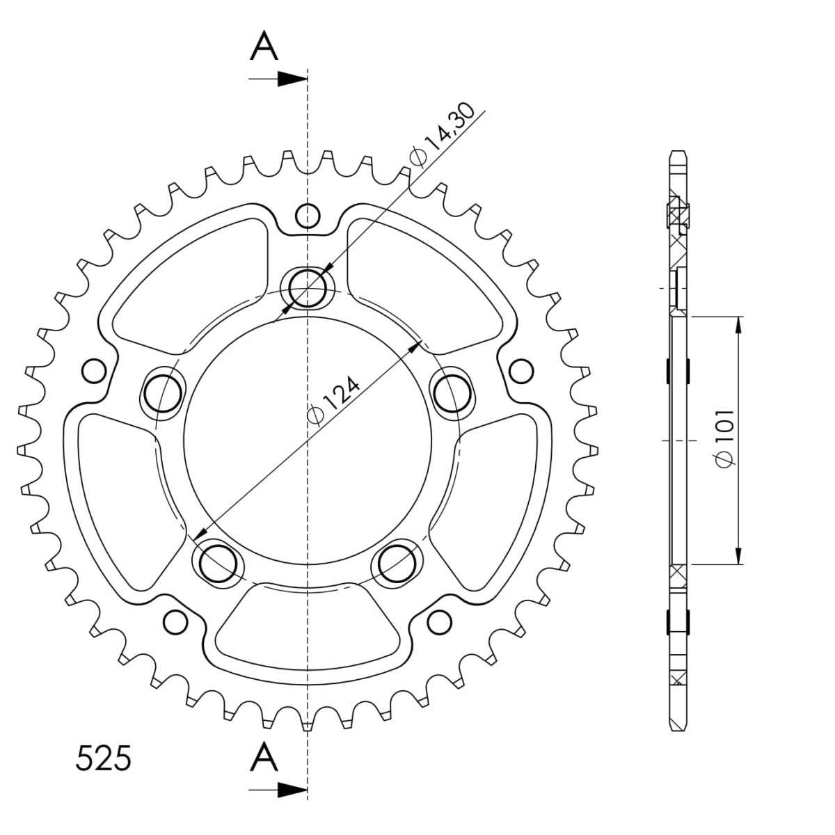 Supersprox Stealth takaratas Black 991-RST-45-0