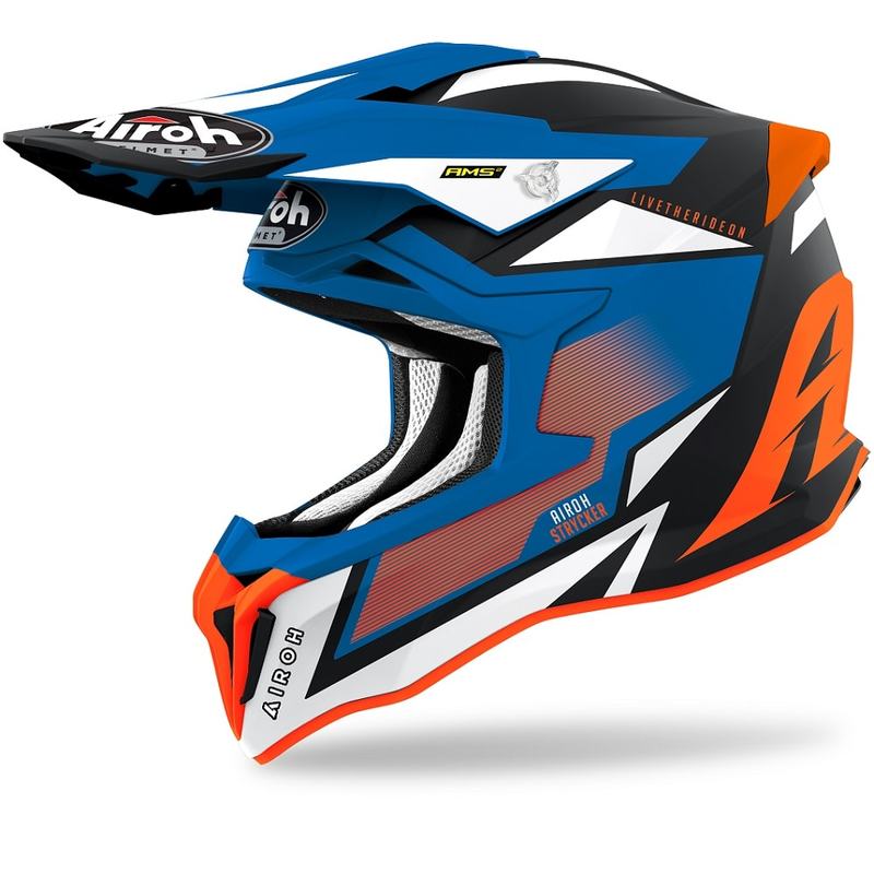 Airoh Strycker Axe, matt blue/white/orange