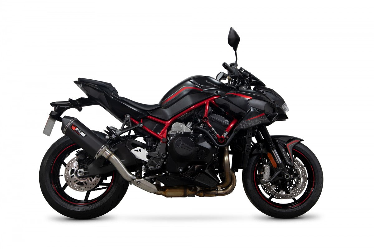 Scorpion Serket Parallel Slip-on, Kawasaki Z H2 20-25, black ceramic