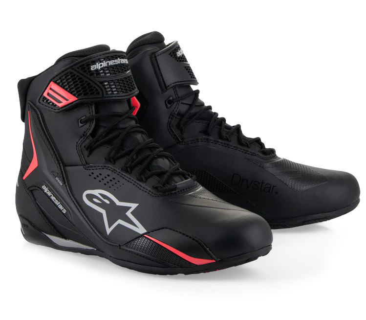 Alpinestars Faster 4 Drystar naisten ajokengät, musta/korallinpunainen