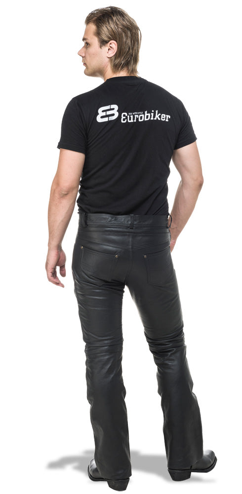 Sweep Bootcut leather jeans