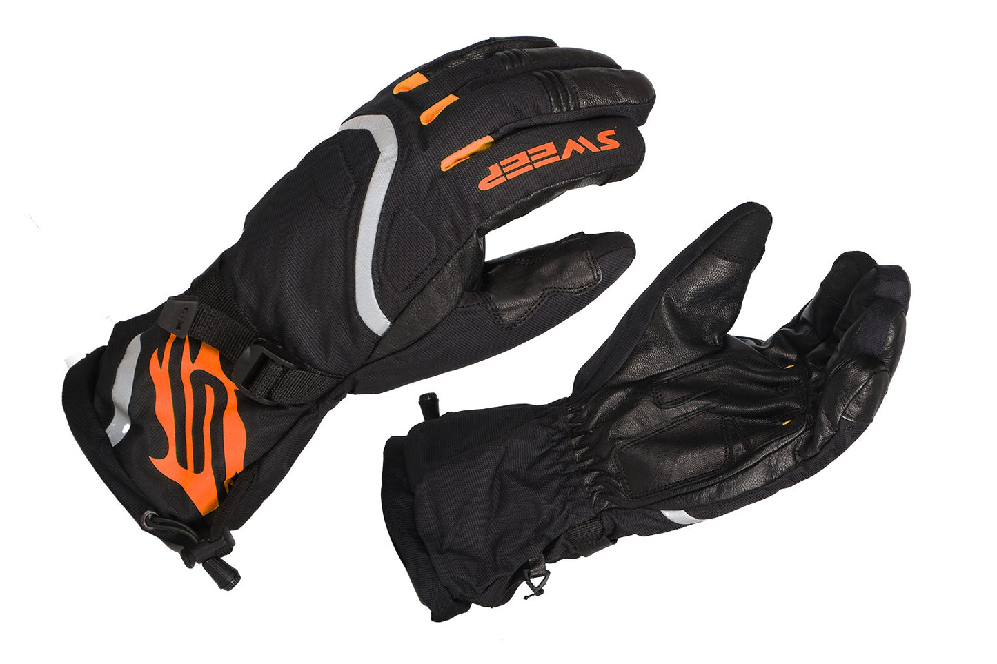Sweep Recon Snowmobile gloves, black/orange