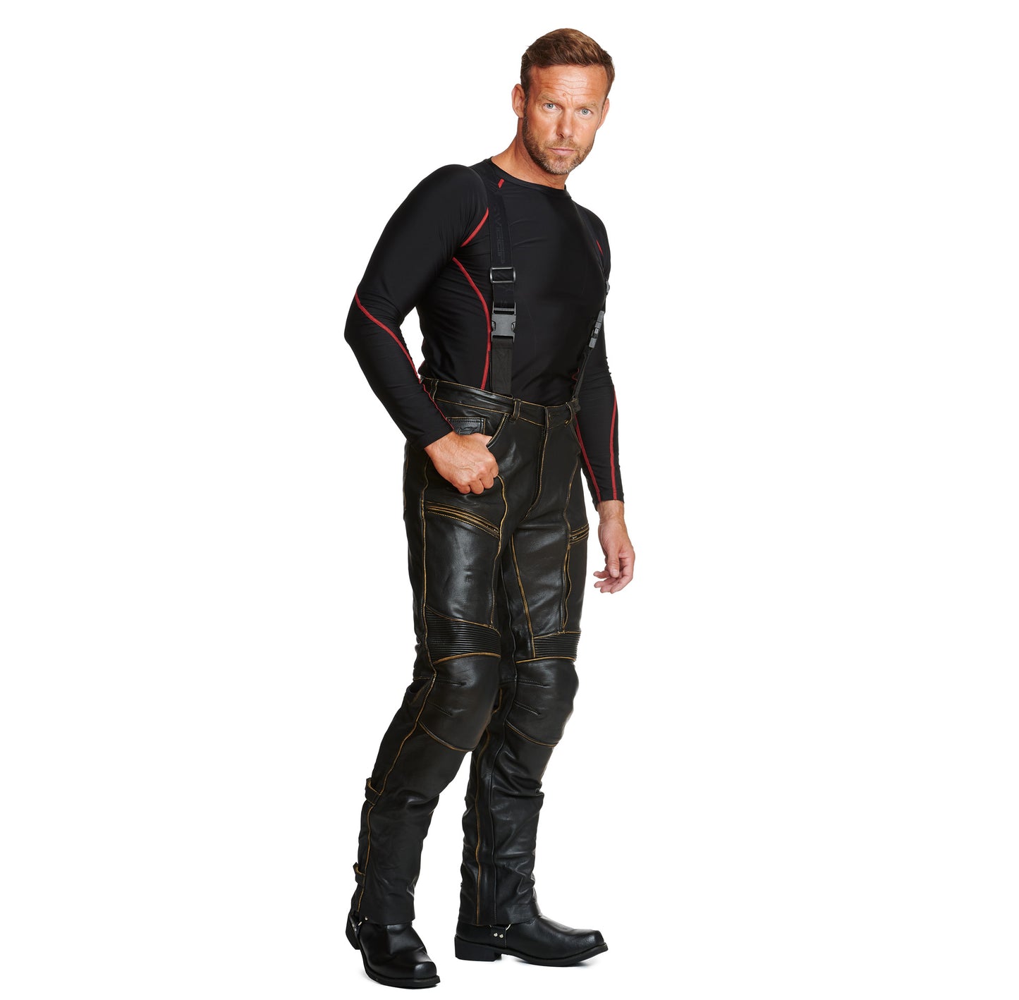 Sweep Ragnar leather pant, antique