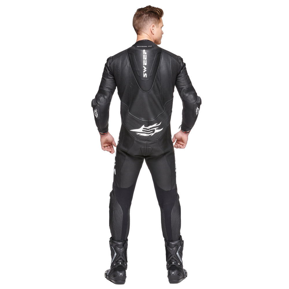 Sweep GPR Aero piece leathersuit, black/white