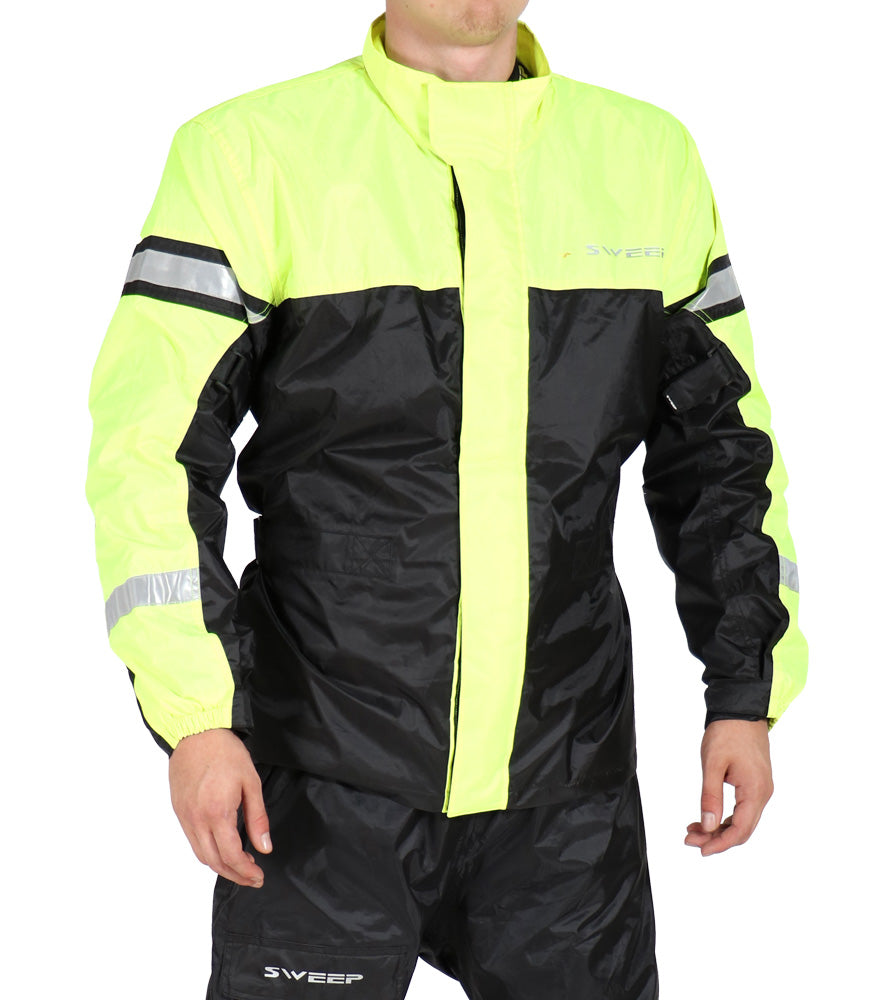 Sweep Monsoon 3 Rain jacket, black/yellow