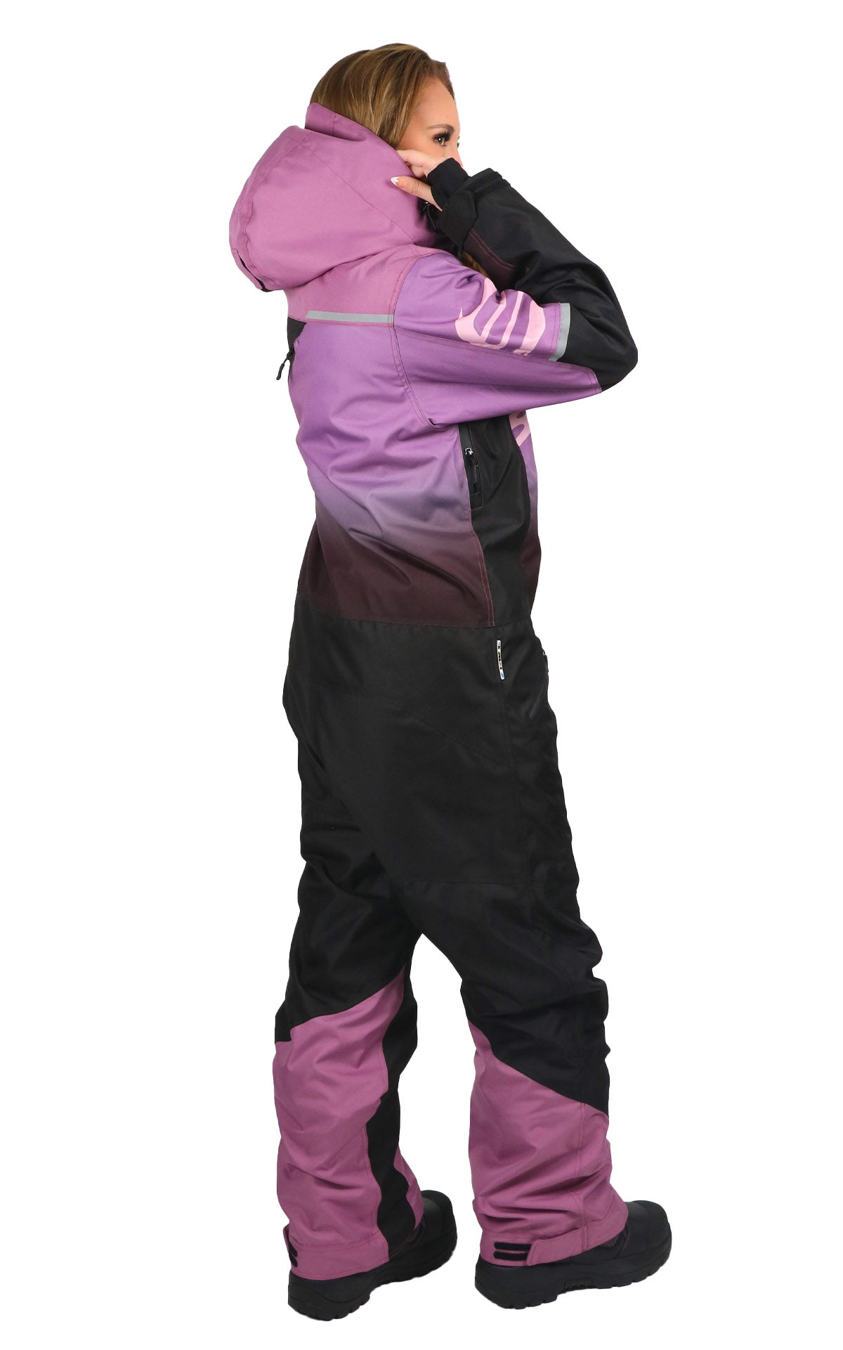 Sweep Razor Insulated ladies monosuit, purple fade