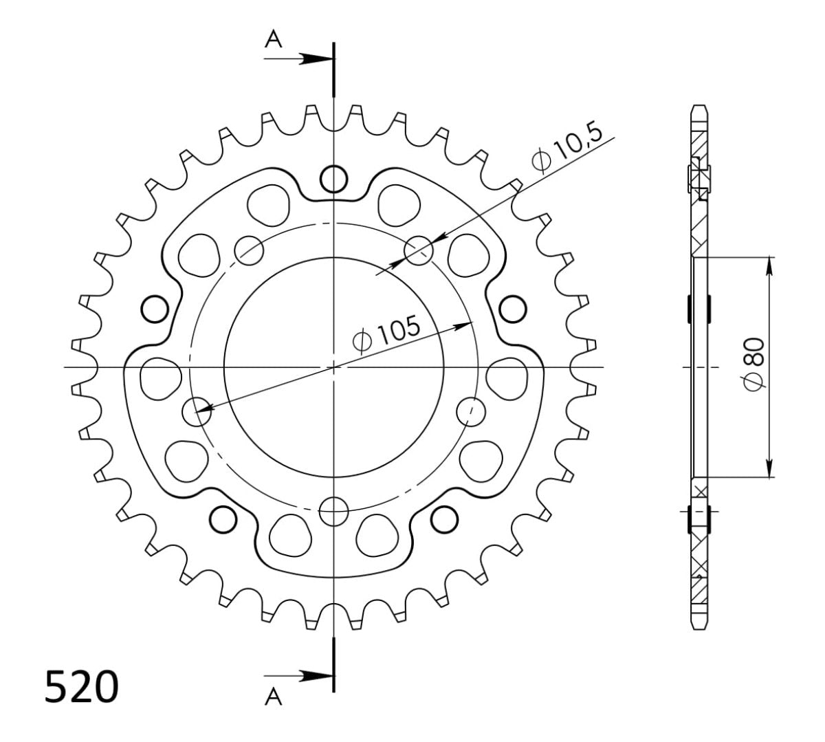 Supersprox Stealth takaratas Black 891-RST-36-0