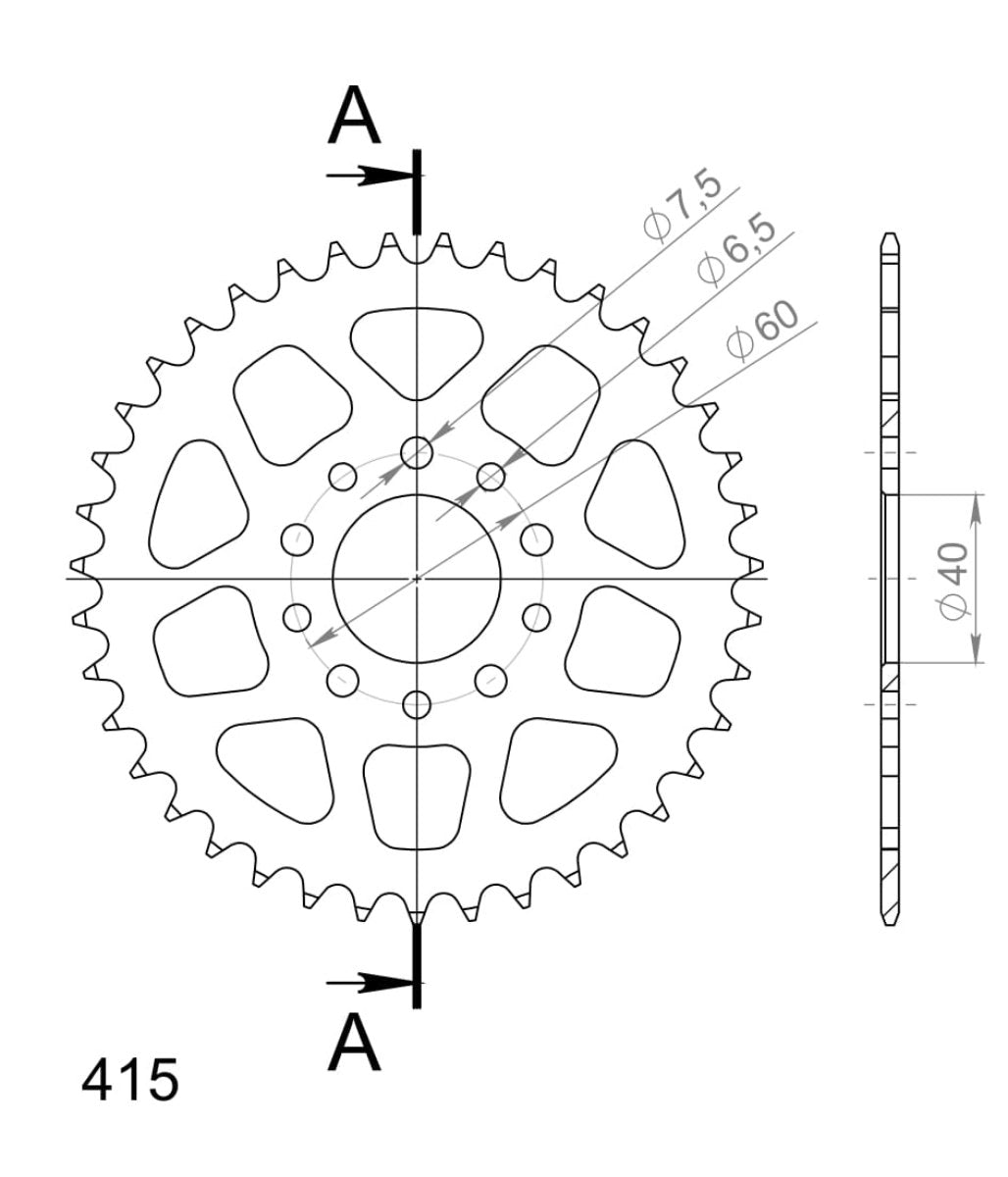 Supersprox takaratas Steel RFE-451:39
