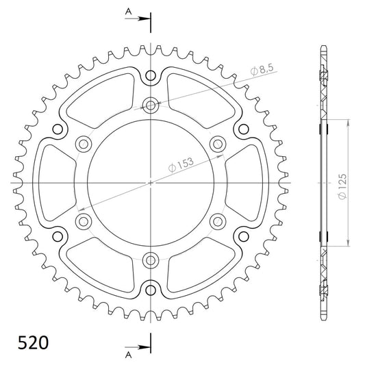 Supersprox Stealth takaratas Black 210-RST-52-0