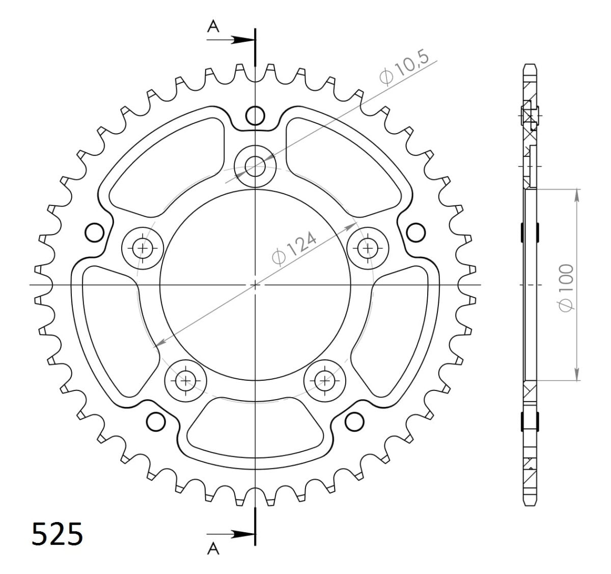 Supersprox Stealth takaratas Black 744-RST-46-0