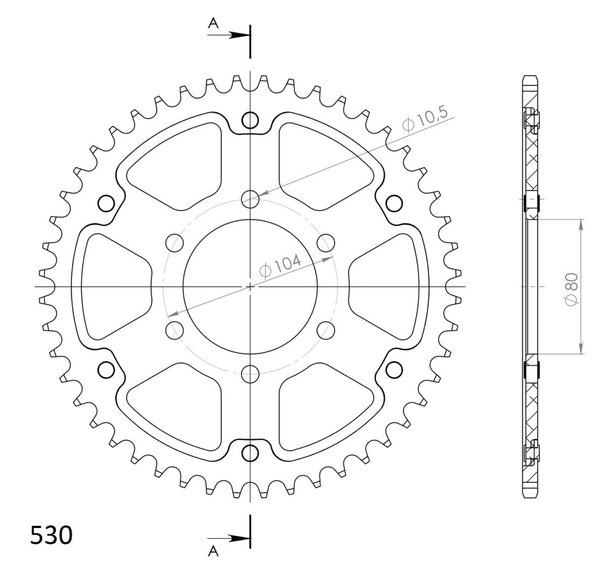 Supersprox Stealth takaratas Silver 488-RST-46-8