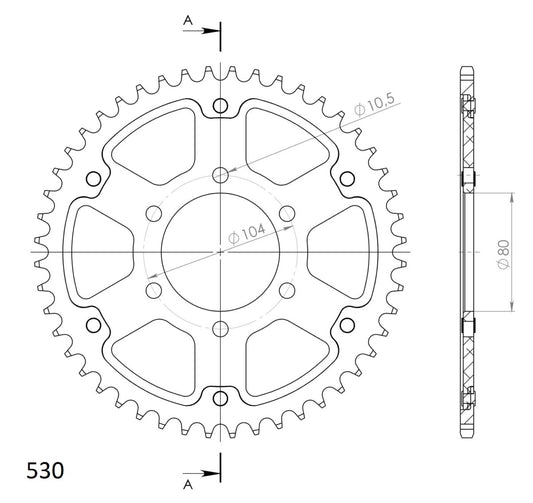 Supersprox Stealth takaratas Silver 488-RST-46-8