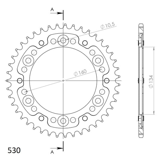 Supersprox Stealth takaratas Black 1306-RST-43-0