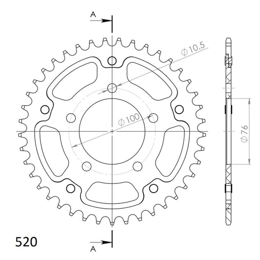 Supersprox Stealth takaratas Green 7091-RST-39-3