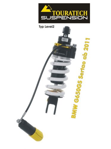 Touratech Suspension shock absorber for BMW G650GS Sertao from 2011 type Level2/