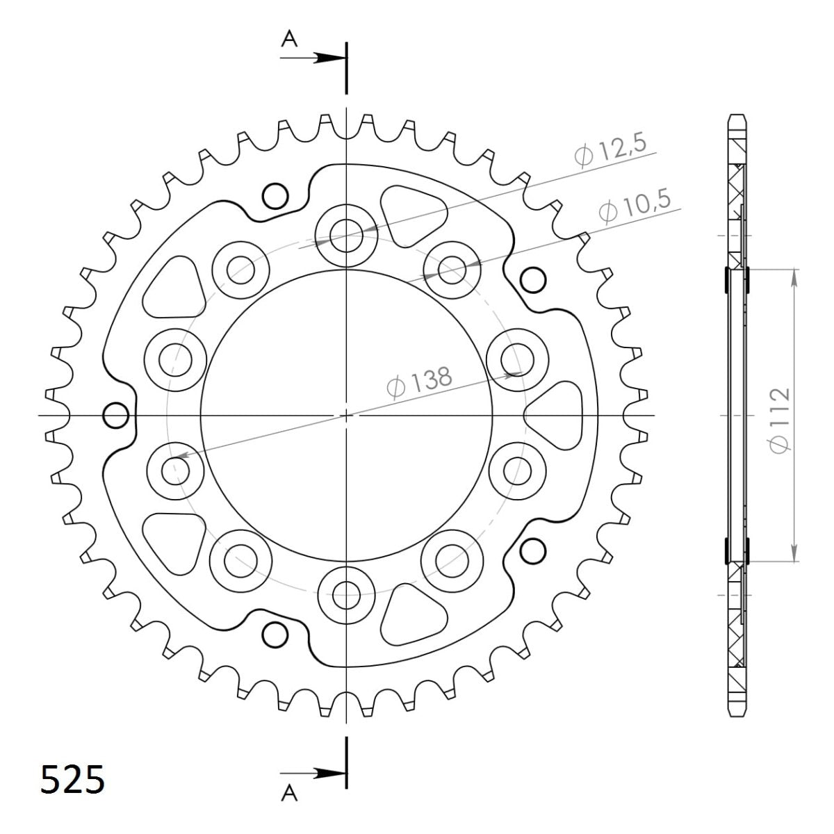 Supersprox Stealth takaratas Black 1304-RST-44-0