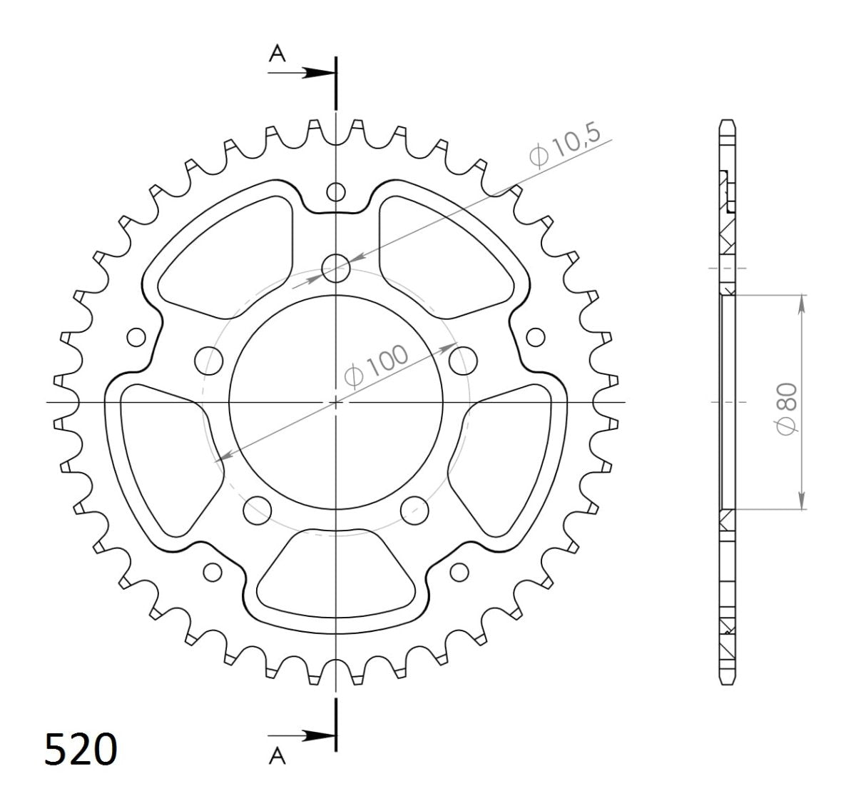 Supersprox Stealth takaratas Silver 2698-RST-38-8