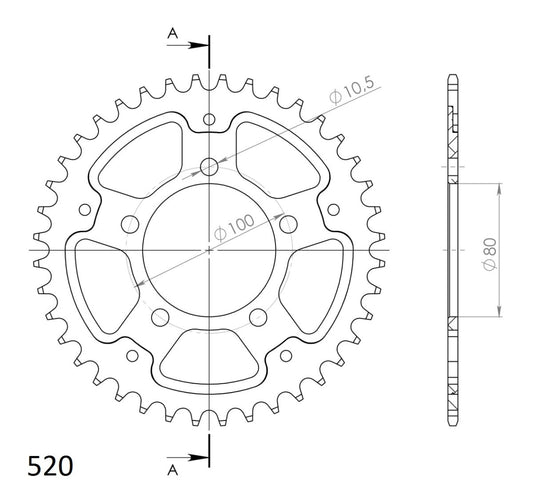 Supersprox Stealth takaratas Silver 2698-RST-38-8