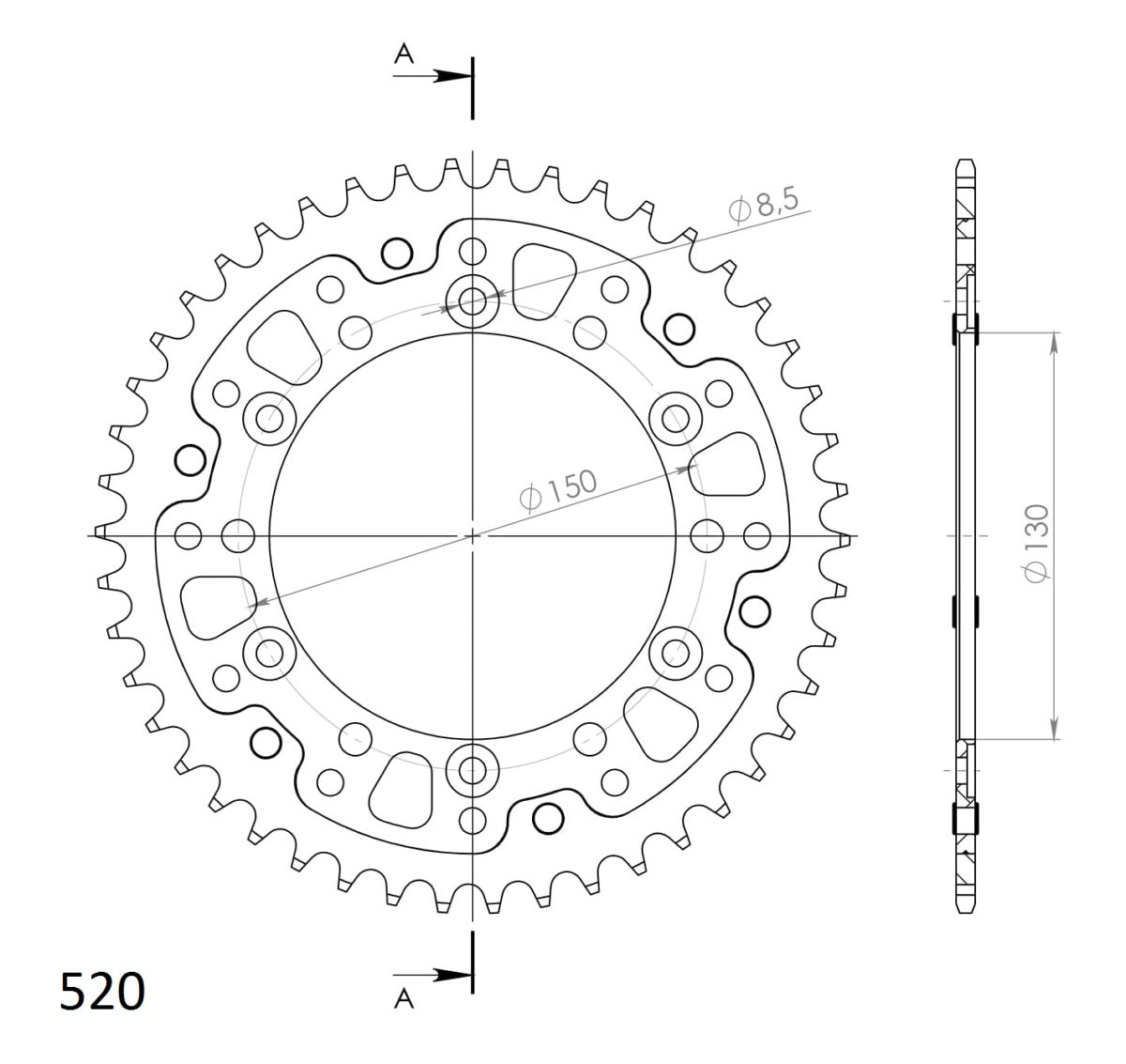 Supersprox Stealth takaratas Black 245-3-RST-46-0