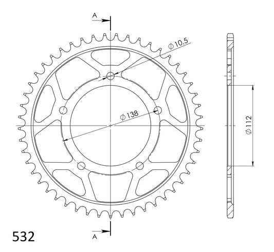 Supersprox takaratas Steel RFE-1873:49