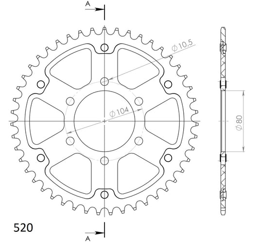 Supersprox Stealth takaratas Silver 478-RST-47-8