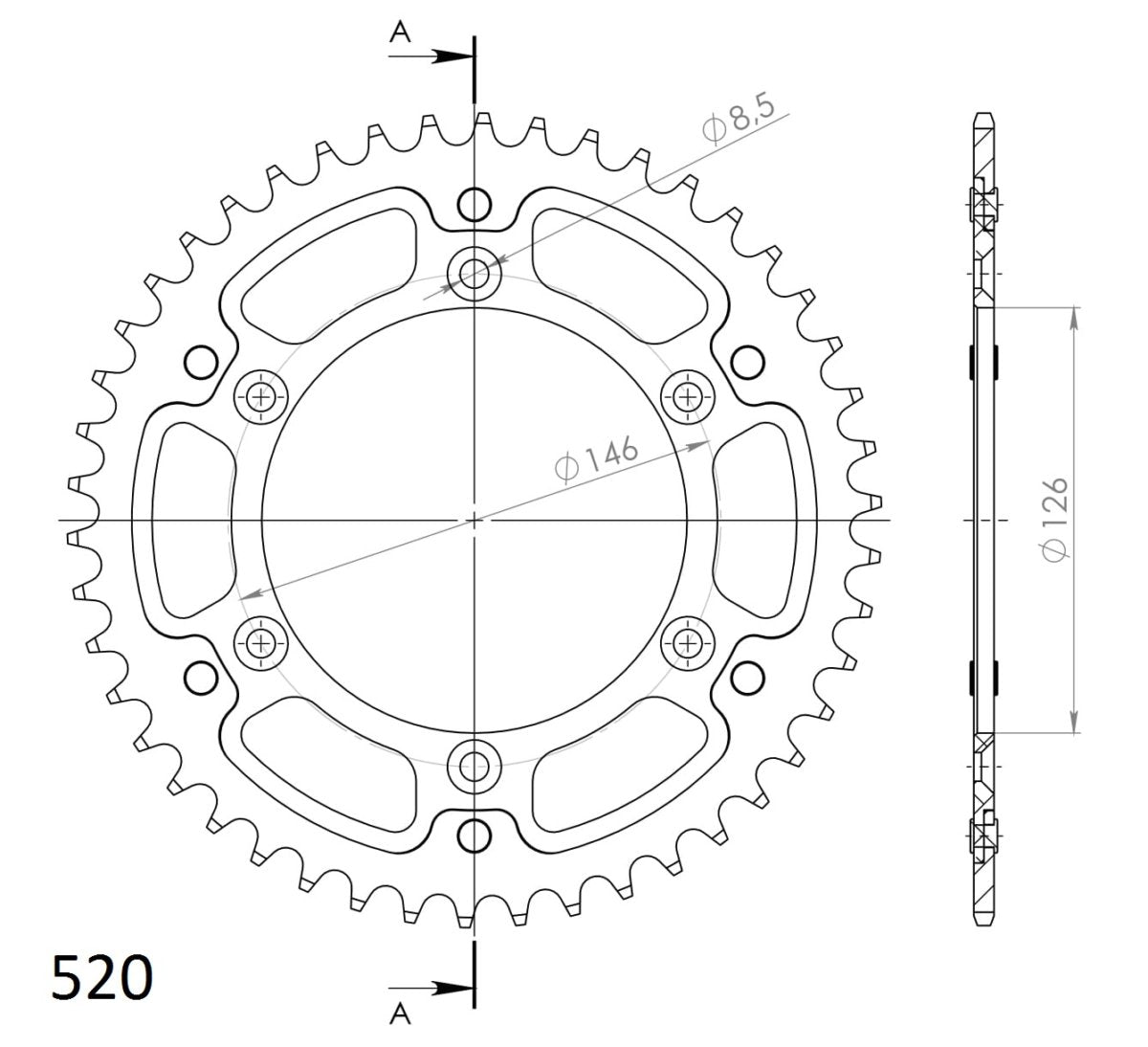 Supersprox Stealth takaratas Silver 808-RST-47-8