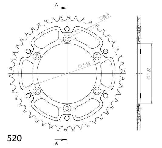 Supersprox Stealth takaratas Silver 808-RST-47-8