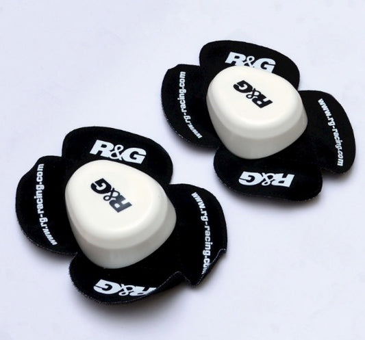 R&G Racing Factory GP Knee slider, white, pair