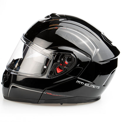 MT Atom flip-up helmet, black