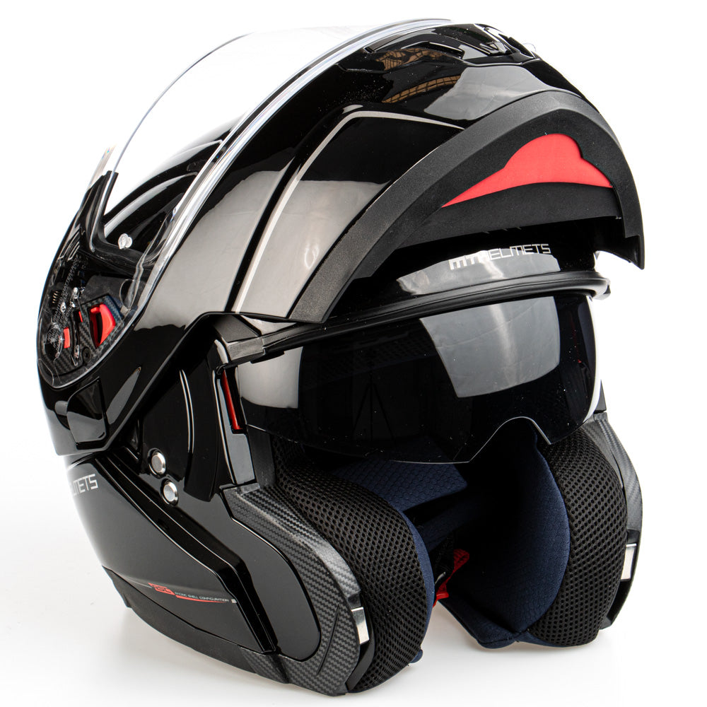 MT Atom flip-up helmet, black