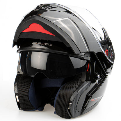 MT Atom flip-up helmet, black