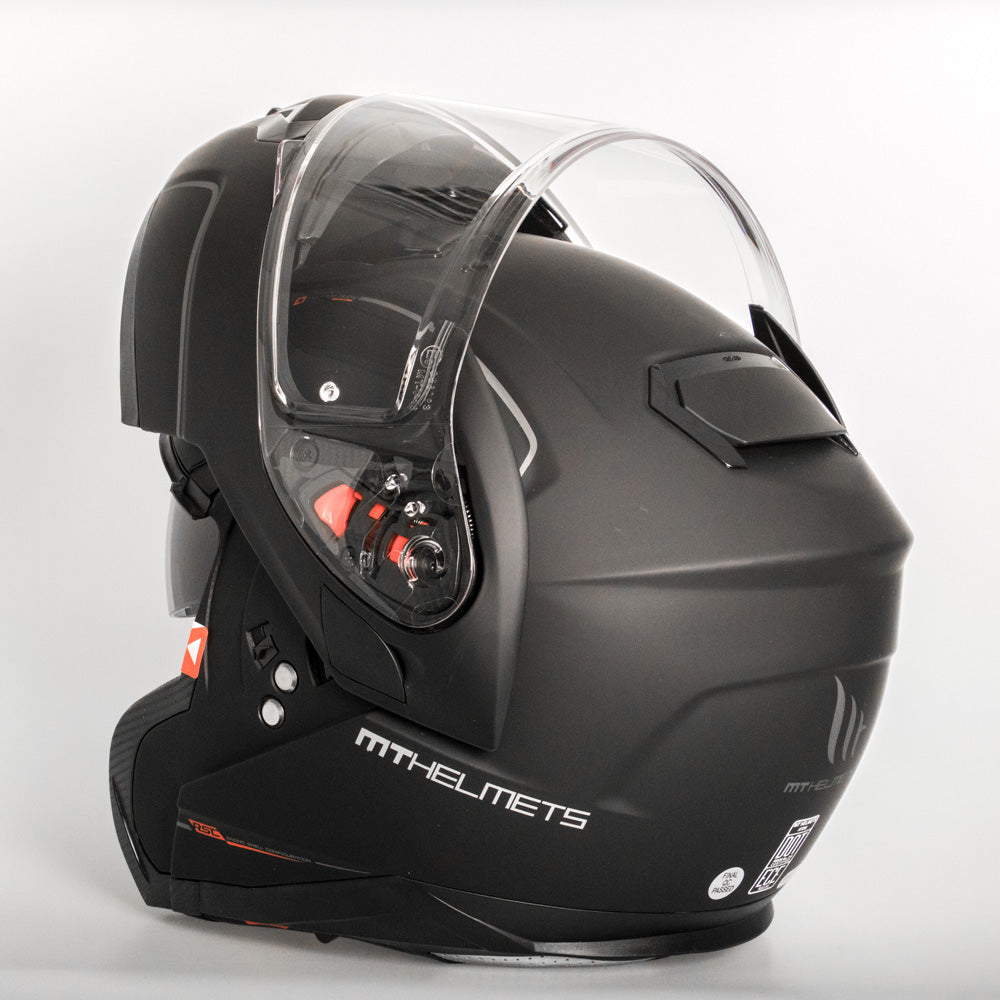 MT Atom flip-up helmet, matt black