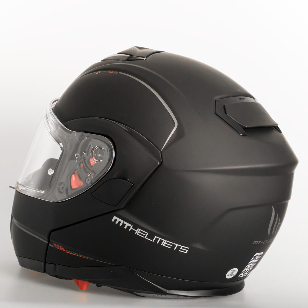 MT Atom flip-up helmet, matt black