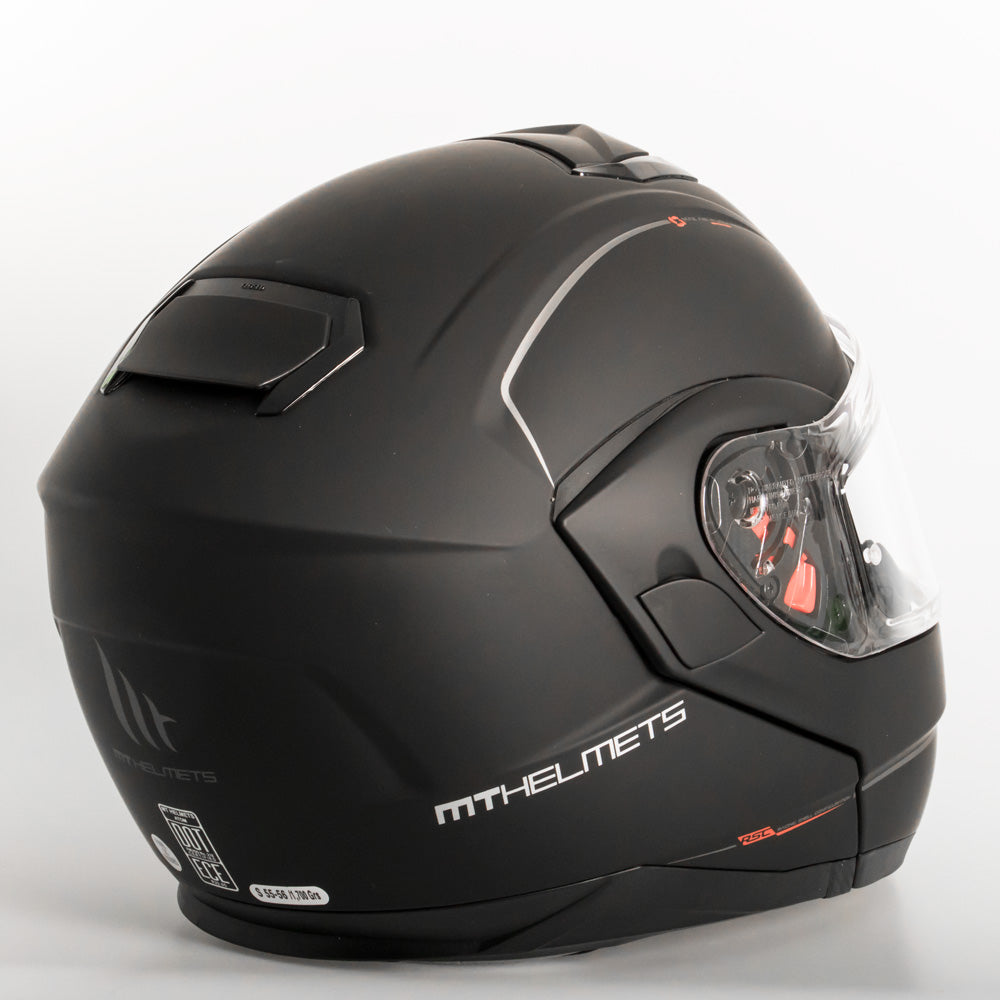 MT Atom flip-up helmet, matt black