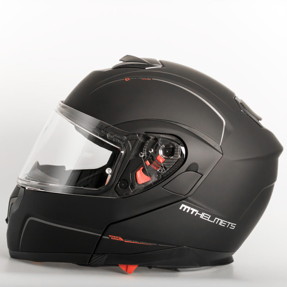 MT Atom flip-up helmet, matt black