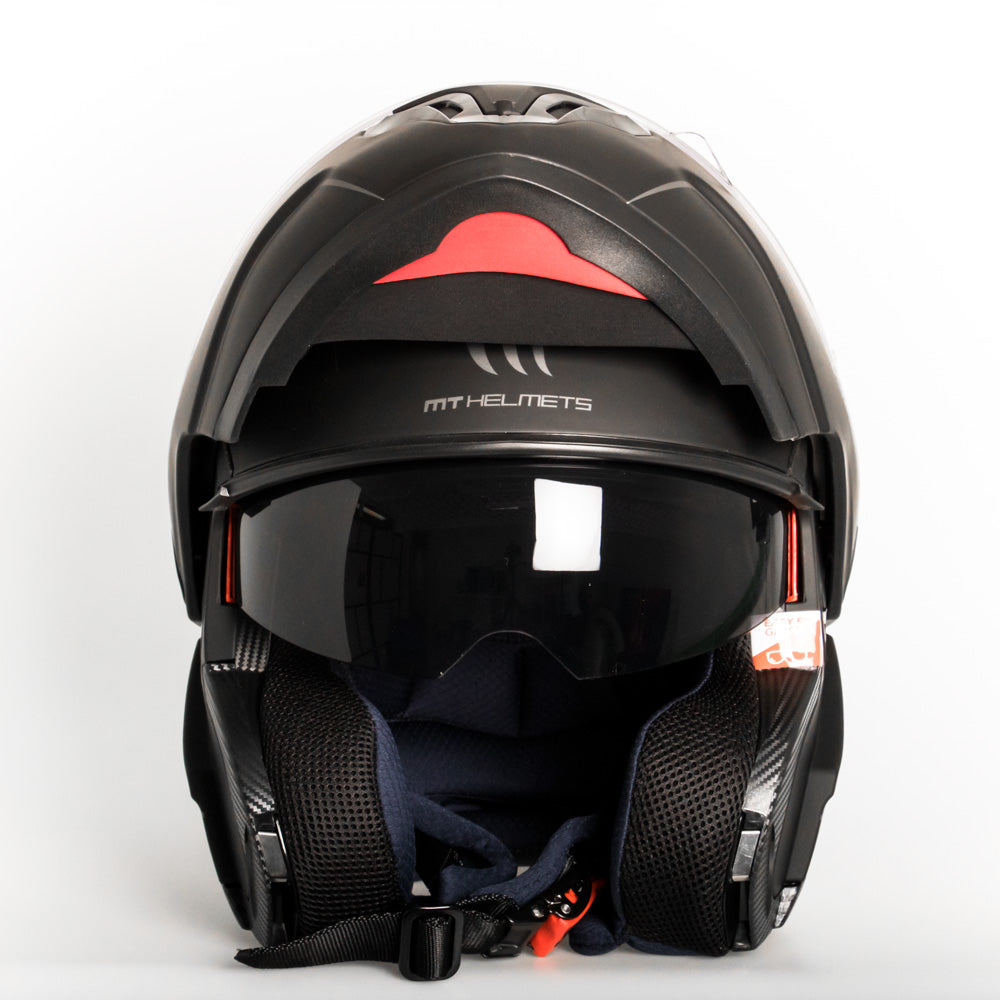 MT Atom flip-up helmet, matt black