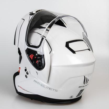 MT Atom flip-up helmet, white