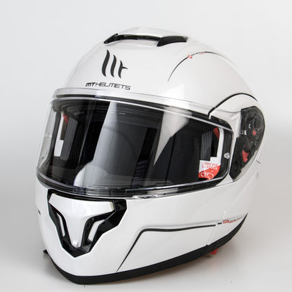 MT Atom flip-up helmet, white