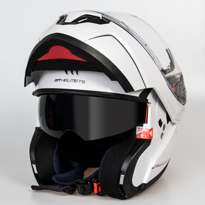 MT Atom flip-up helmet, white