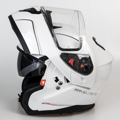 MT Atom flip-up helmet, white