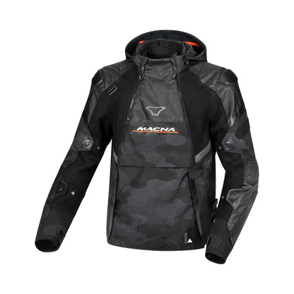 Macna Bradical jacket, black grey camo/orange