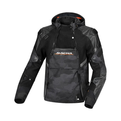 Macna Bradical jacket, black grey camo/orange