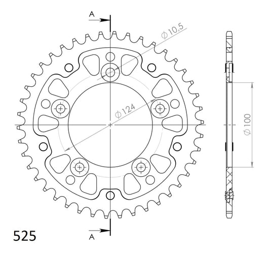 Supersprox Stealth takaratas Silver 744-RST-42-8