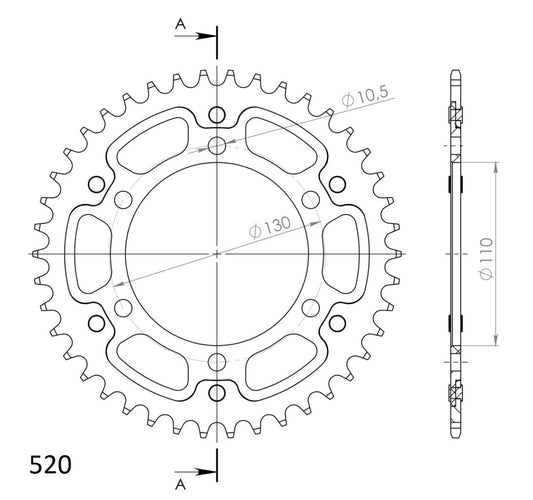 Supersprox Stealth takaratas Black 486-RST-42-0