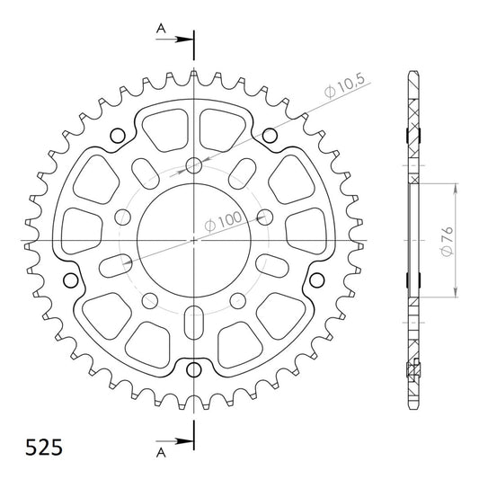 Supersprox Stealth takaratas Black 7092-RST-41-0