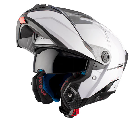 MT Atom 2 SV flip-up helmet, white